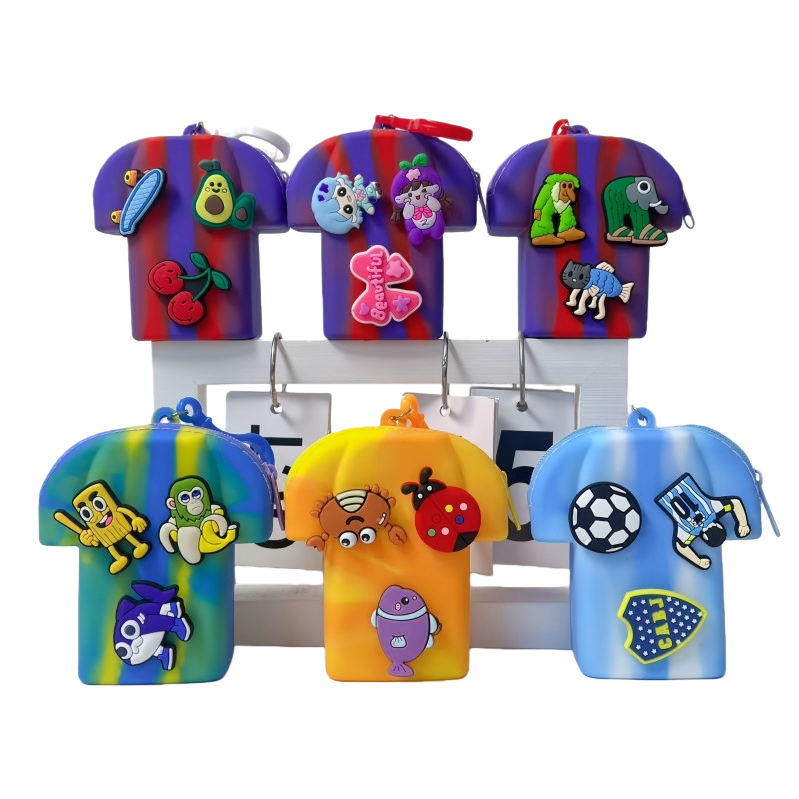 Colorful cartoon-shaped coin purse for girls, cute, small and portable storage wallet Item Picture