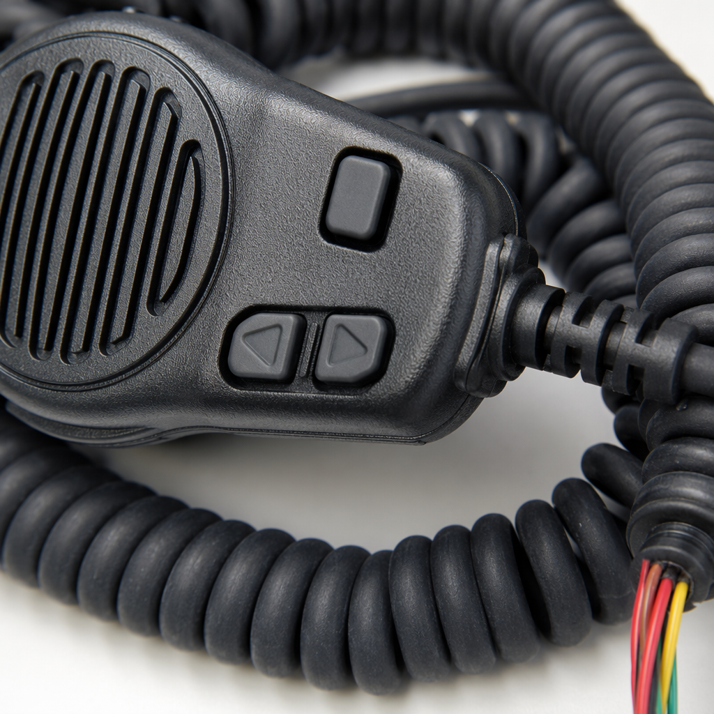 The Aikemu HM-164B hand-held microphone with a black spiral line and a 360-degree adjustable stand is compatible with multiple devices for desktop live streaming and recording Application Scenario