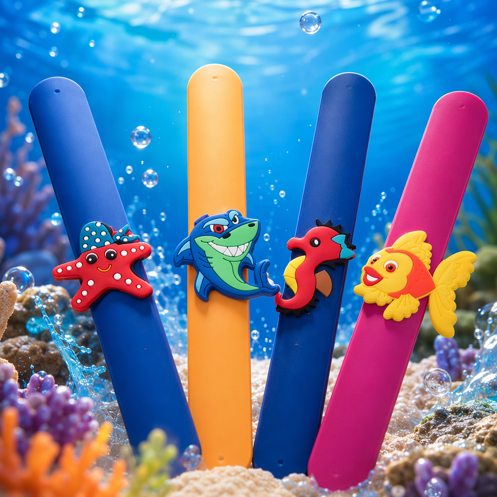 Colorful children's wristband, multi-color silicone adjustable, safe and non-toxic baby wrist strap Specification image