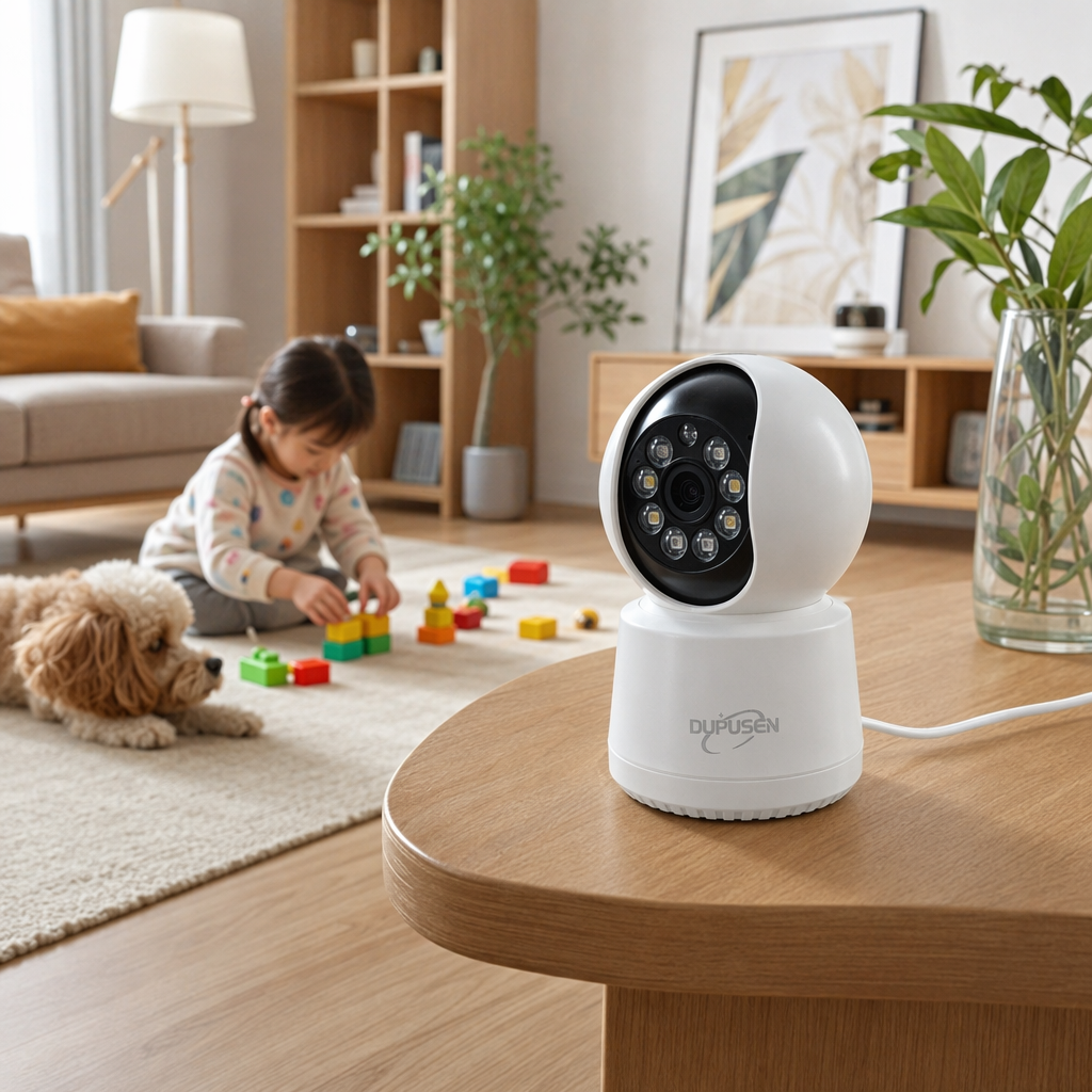 White surveillance camera, home high-definition night vision waterproof wide-angle intelligent infrared camera details Picture
