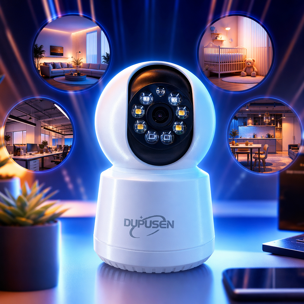 White surveillance camera, home high-definition night vision waterproof wide-angle intelligent infrared camera Specification image