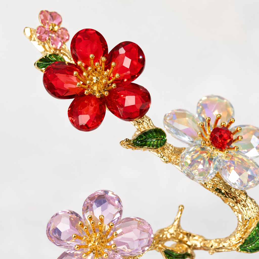 Golden branch crystal flower tree ornaments for home decoration, living room, bedroom and tabletop creative gifts Application Scenario