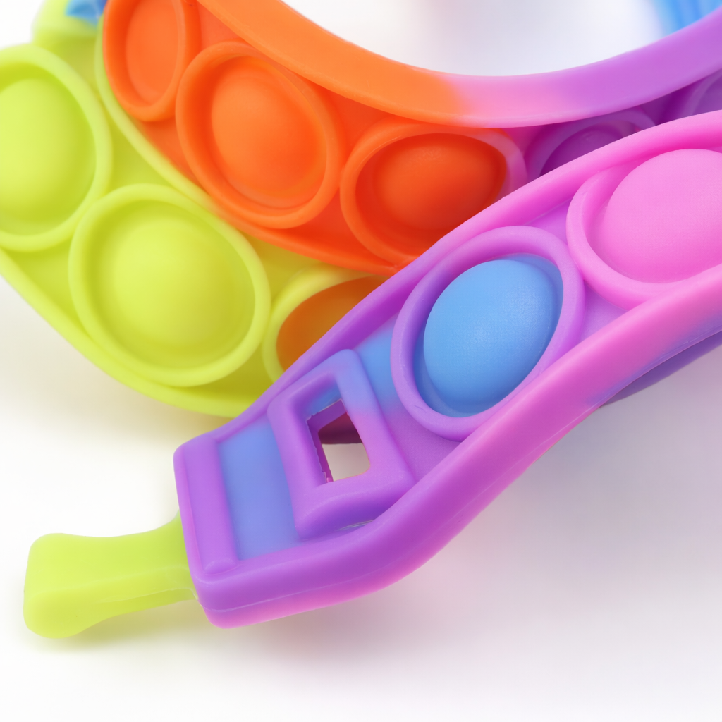 Colorful bubble bracelet, children's fun luminous adjustable silicone bracelet Application Scenario