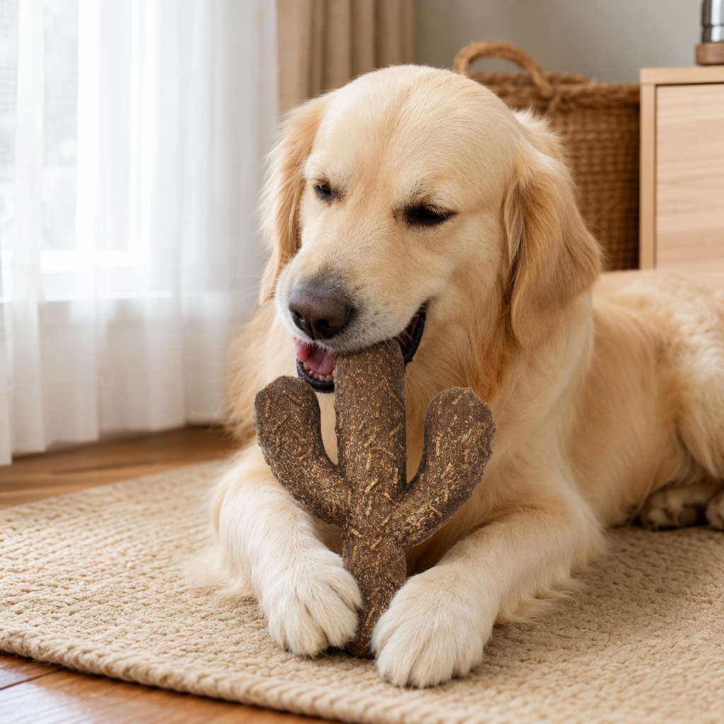 Cactus attracts plants, rice fibers, and dogs can gnaw on them with peace of mind, grinding their teeth and being more resilient details Picture