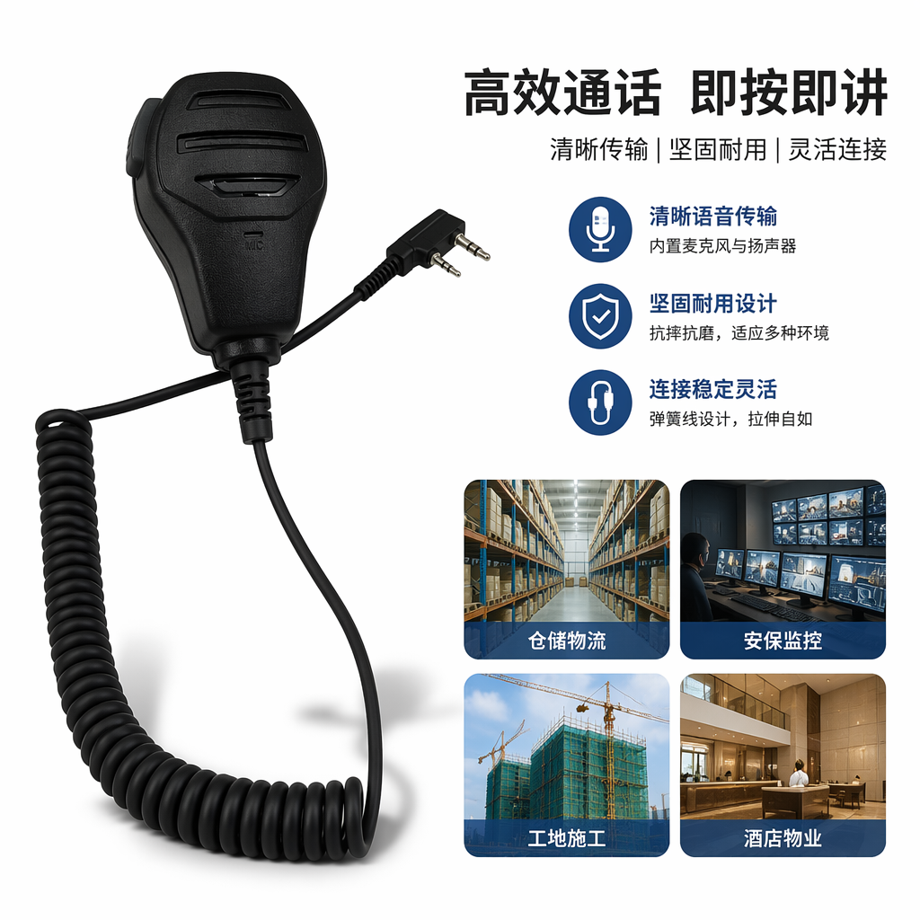 黑色卷线麦克风 有线动圈式录音K歌直播通用