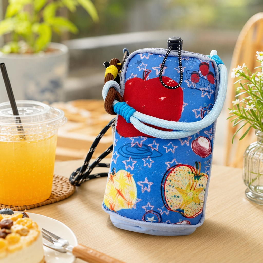 Super cute and adorable small shoulder bag, water bottle bag, dopamine phone bag, fashionable and simple, scratch-resistant, wear-resistant, lightweight and portable details Picture