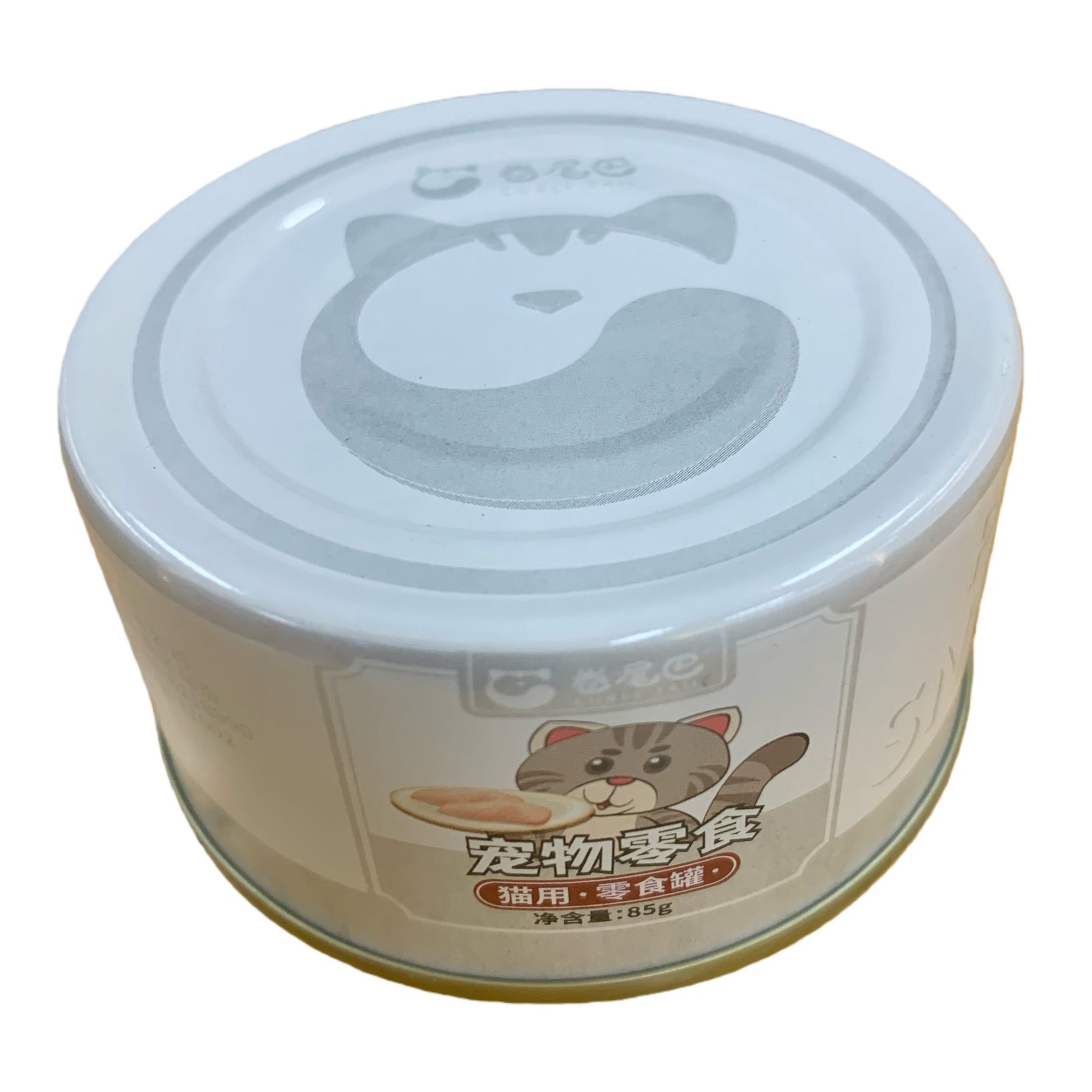 White cat can grain-free chicken formula, suitable for both kittens and adult cats, 85g single can pet food Item Picture