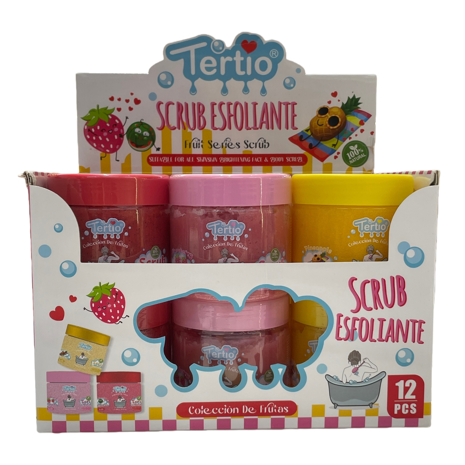 Colorful Fruit Scrub Gift Box Set: Natural fruit fragrance Exfoliating, moisturizing and brightening Item Picture