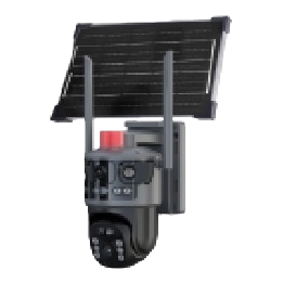 Black solar-powered surveillance camera with outdoor wide-angle, IP66 rainproof and ultra-long standby time Item Picture