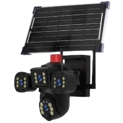 The black solar-powered surveillance camera is wind-resistant and cold-resistant outdoors, with IP66 water resistance and long battery life Item Picture