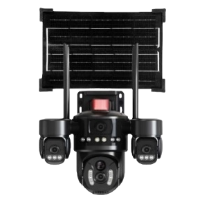 The black solar-powered surveillance camera is resistant to cold and sun outdoors, with wireless 1080P high-definition night vision Item Picture