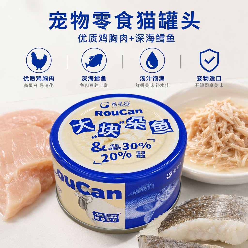 Blue canned food tuna tomato sauce flavor 185g delicious ready-to-eat, ready-to-eat pet food