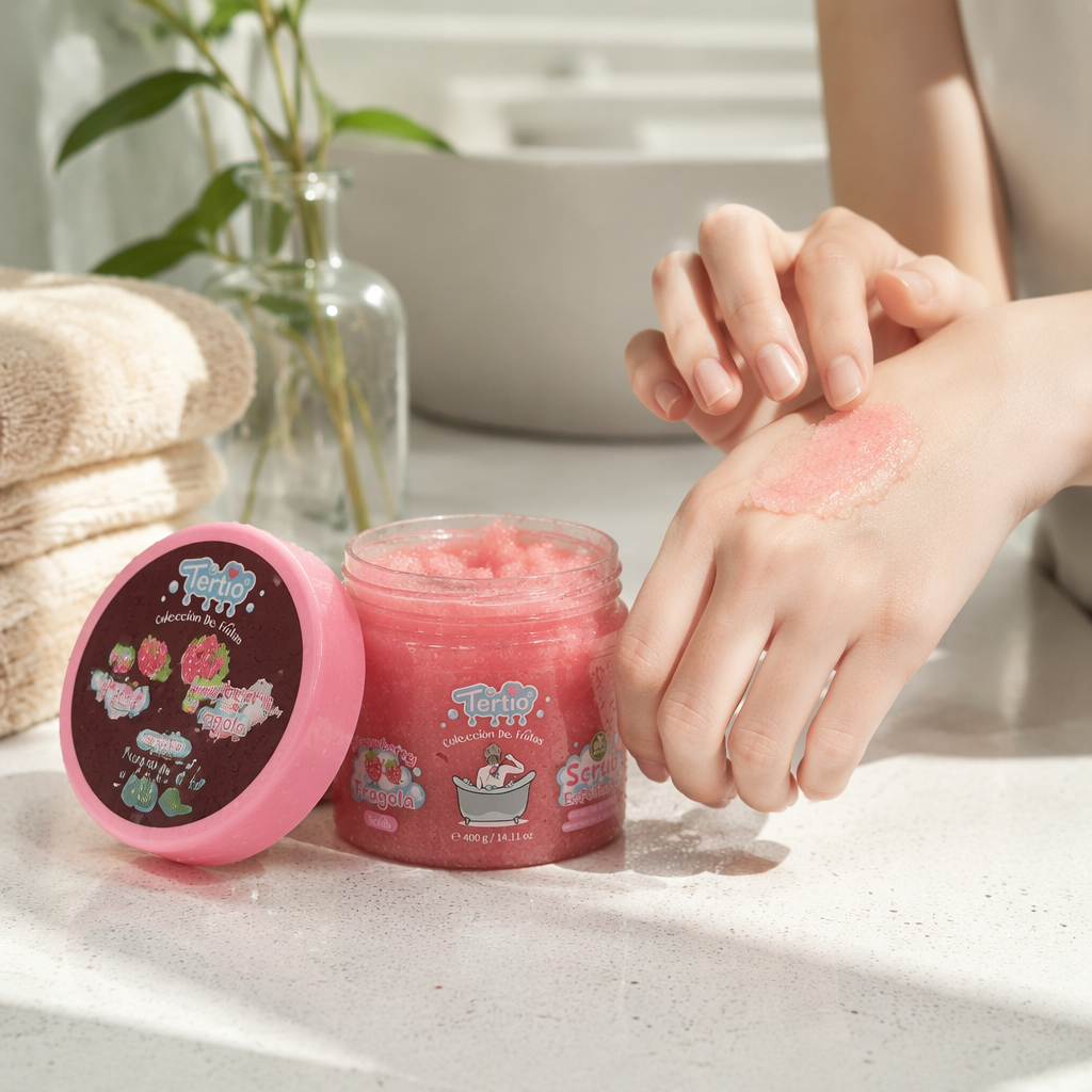Colorful Fruit Scrub Gift Box Set: Natural fruit fragrance Exfoliating, moisturizing and brightening details Picture