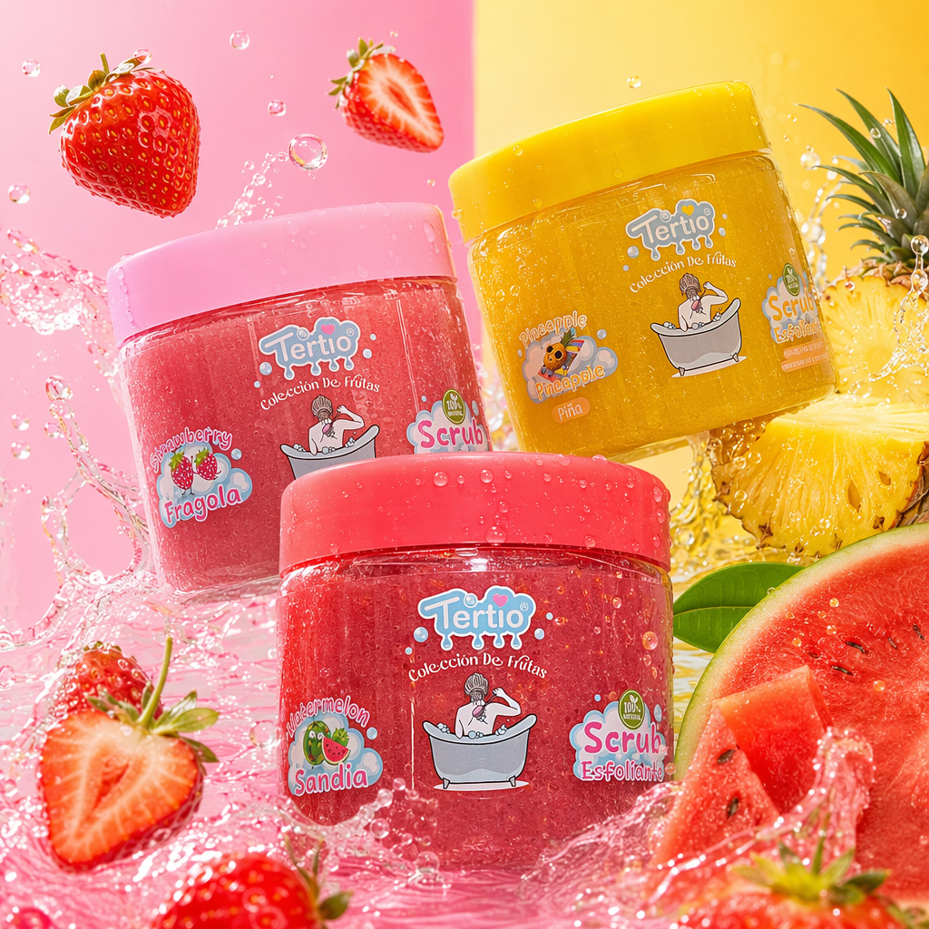 Colorful Fruit Scrub Gift Box Set: Natural fruit fragrance Exfoliating, moisturizing and brightening Specification image