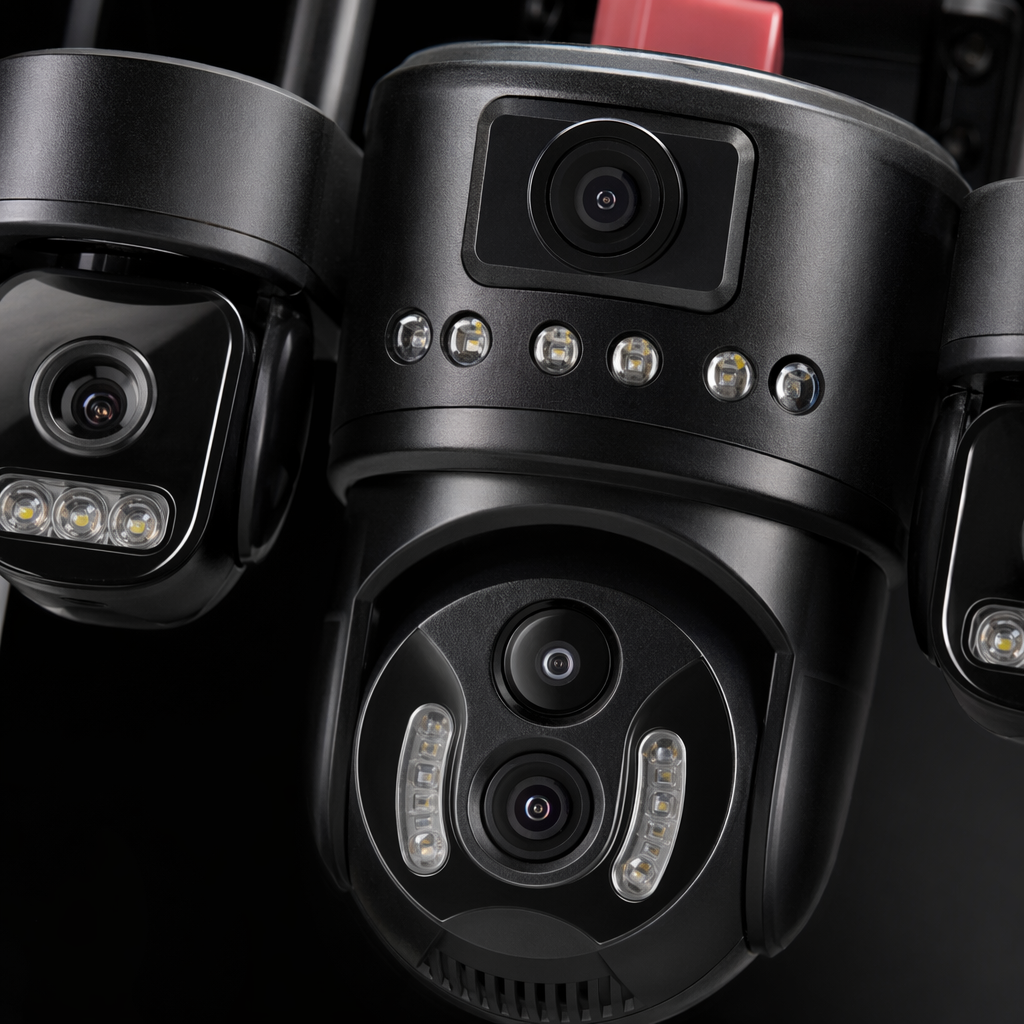 The black solar-powered surveillance camera is resistant to cold and sun outdoors, with wireless 1080P high-definition night vision Application Scenario