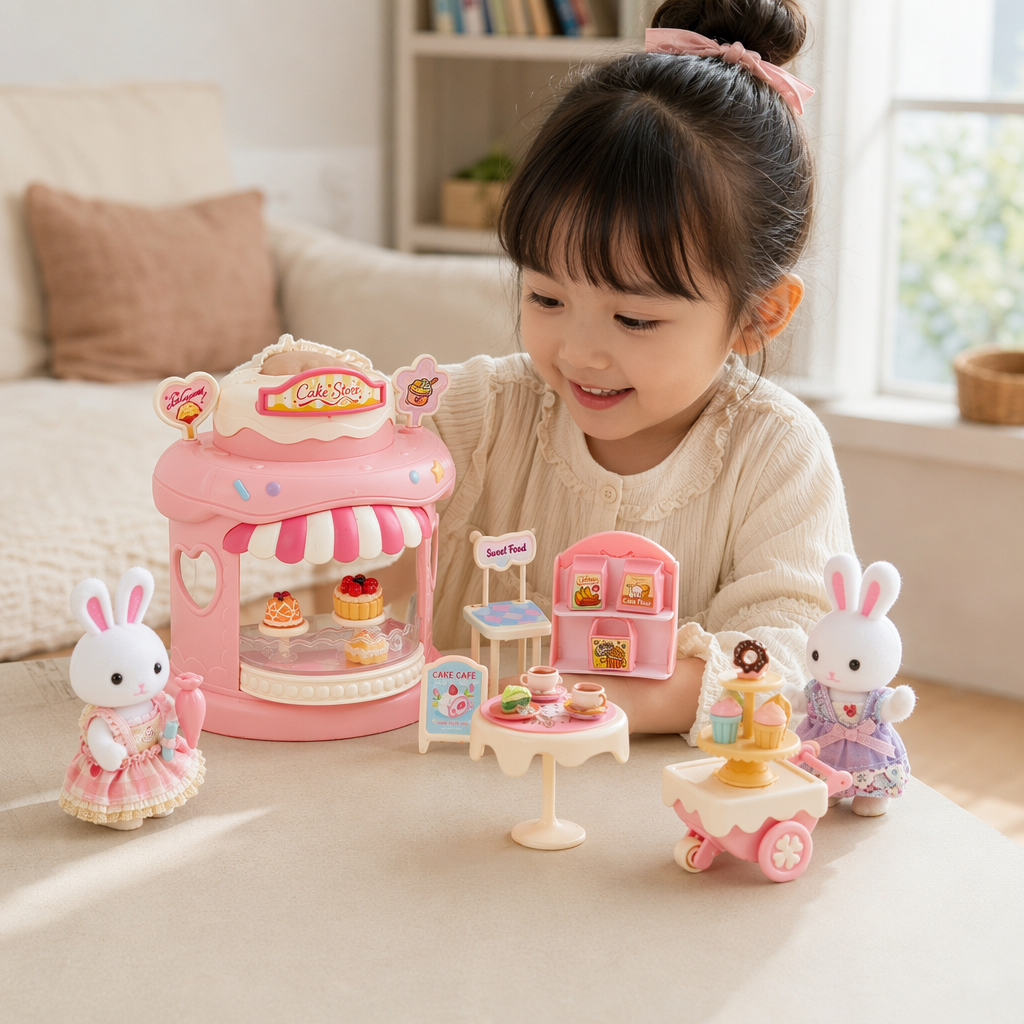 Pink Cake Shop Toy Set: Children's pretend Baking Simulation educational toys details Picture