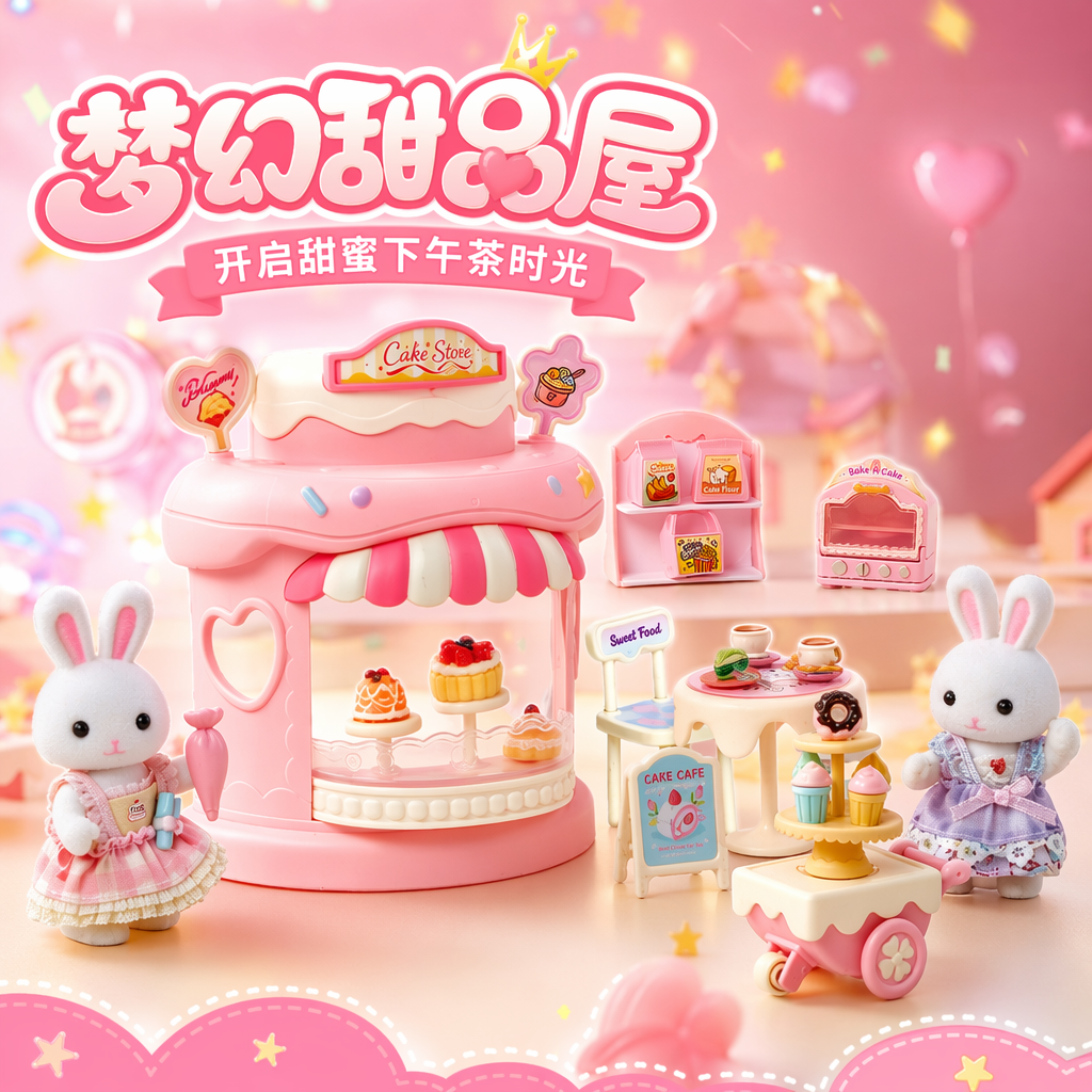 Pink Cake Shop Toy Set: Children's pretend Baking Simulation educational toys Specification image