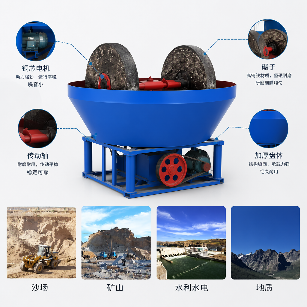 蓝色工业破碎机 重型金属粉碎设备 大功率碎石机
