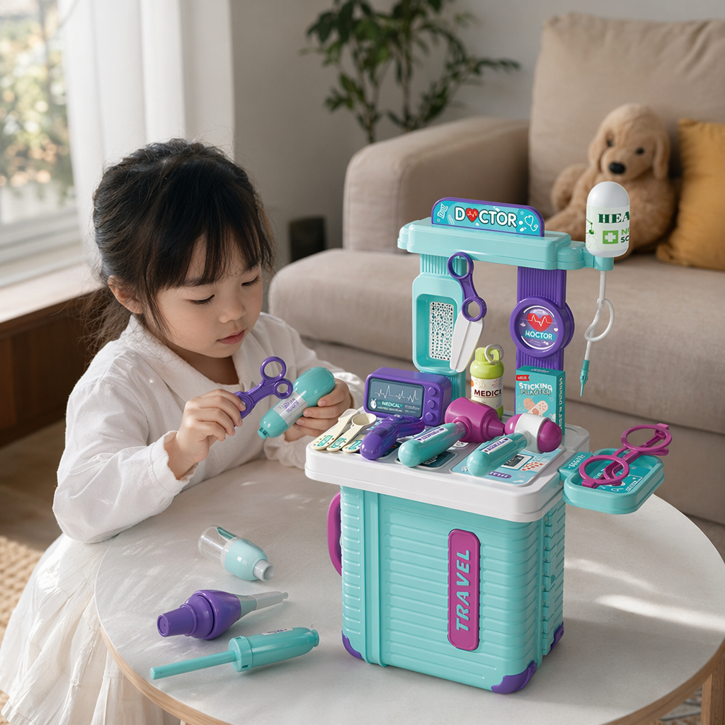 A light green hand-held travel case, medical equipment set, and portable medical supplies storage box details Picture