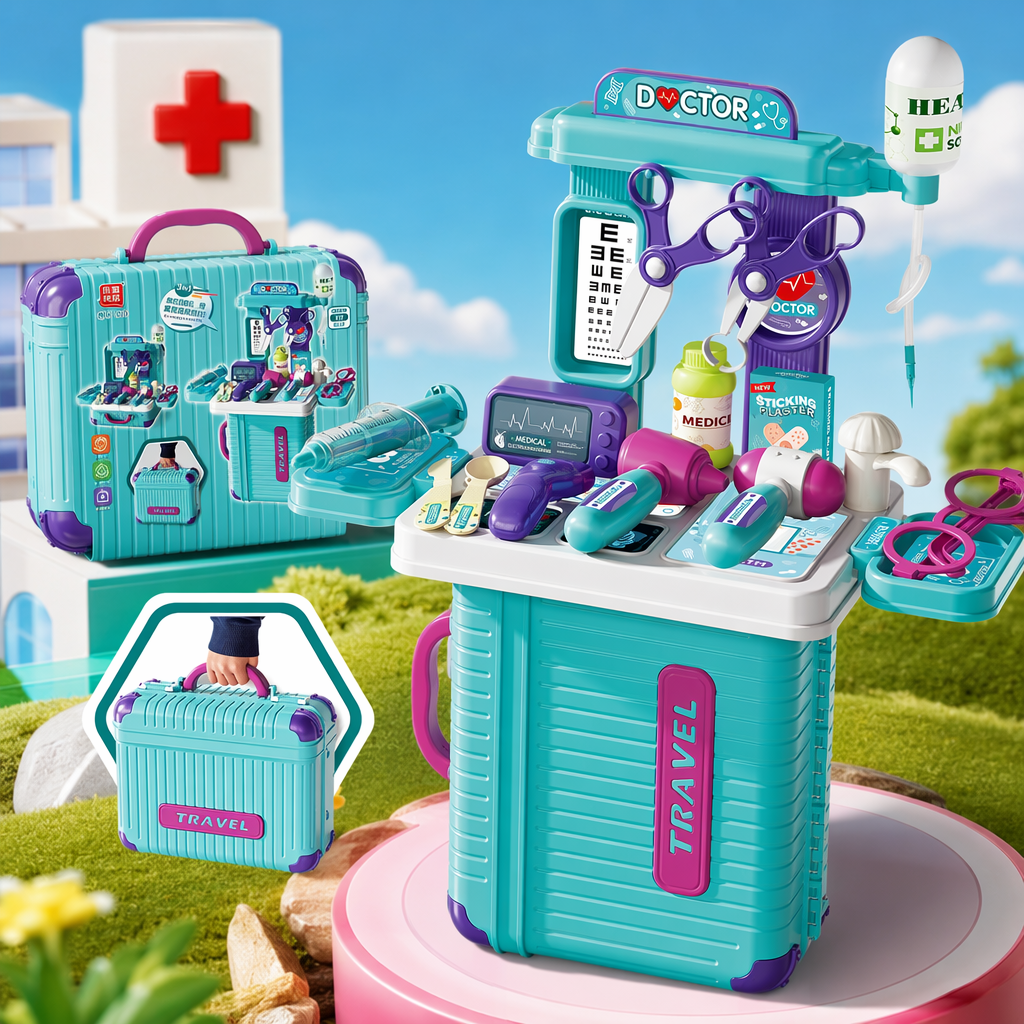 A light green hand-held travel case, medical equipment set, and portable medical supplies storage box Specification image