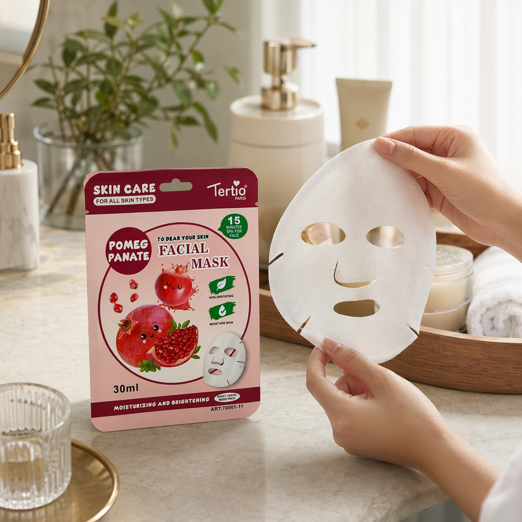 The pink box mask product hydrates, moisturizes, soothes, repairs and brightens the skin details Picture