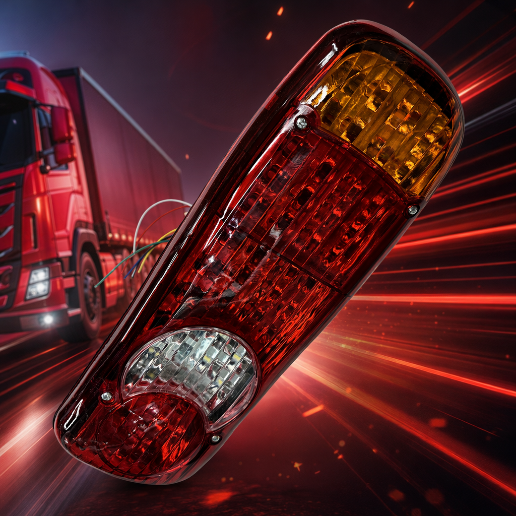 Renault accessories red taillights for car rear-mounted LED waterproof and high-temperature resistant universal Dongfeng Violet truck taillights Specification image