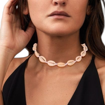 The pink shell necklace for women is simple, fashionable and versatile Application Scenario