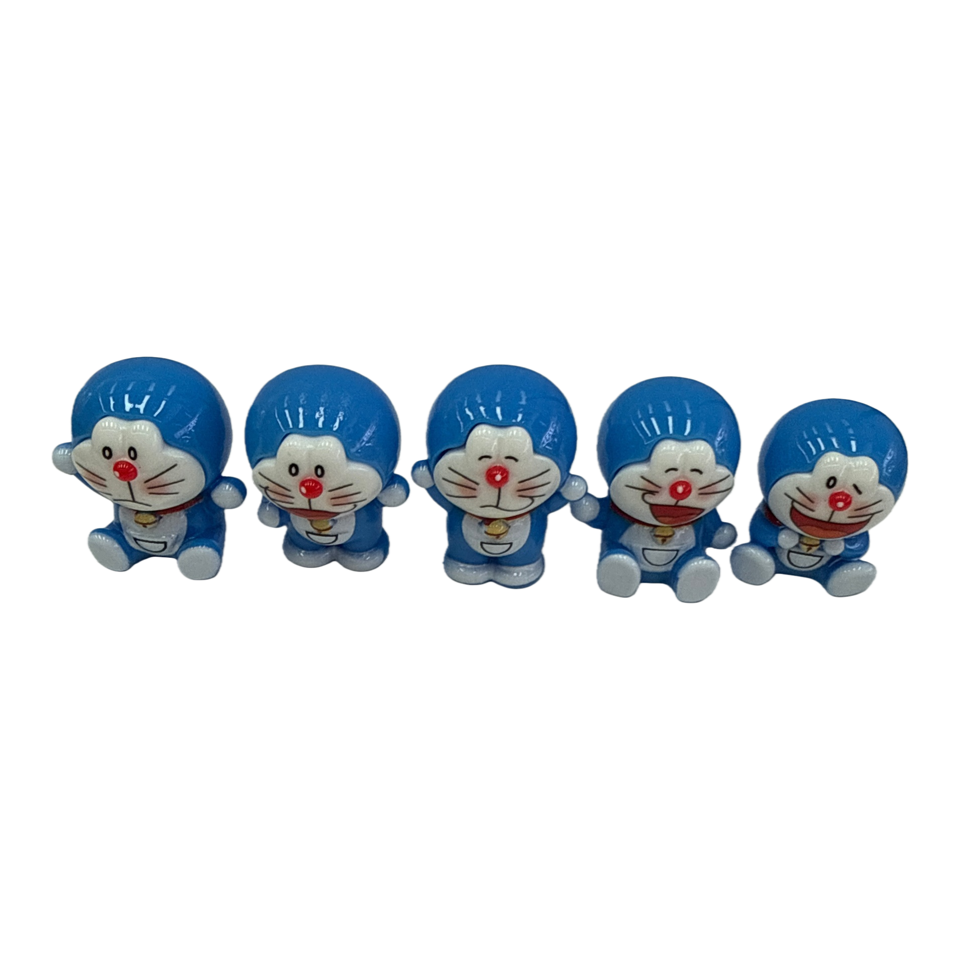 Five officially authorized blue Doraemon plush toys as cute children's throw pillows Item Picture