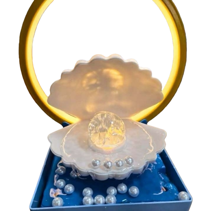 Light luxury and simple money-making revolving ball flowing water decoration, silent circulating water treasure basin for living room and bedroom, opening and moving gift Item Picture