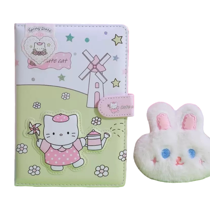 Hello Kitty pink series windmill cat star flower notebook cover water bottle pattern Item Picture