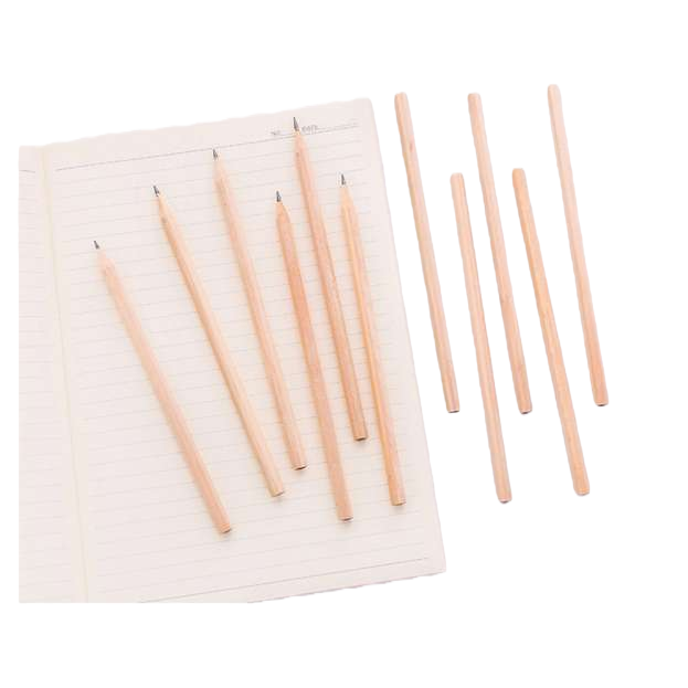 浅木色铅笔套装配简约风笔记本 学生办公文具组合 Item Picture