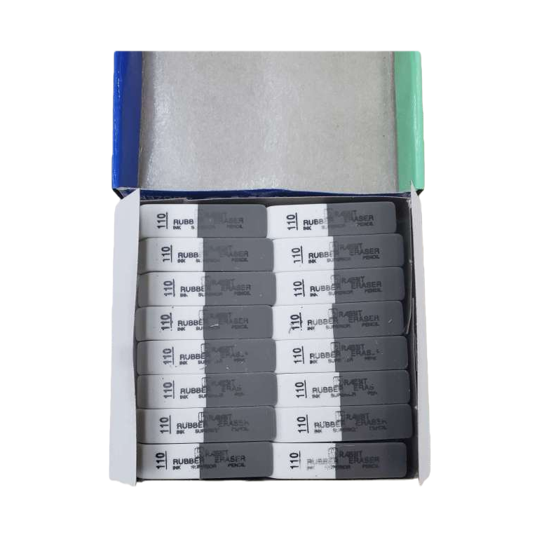 The grey eraser stacked design is a portable student stationery that ensures clean erasing without leaving any marks Item Picture