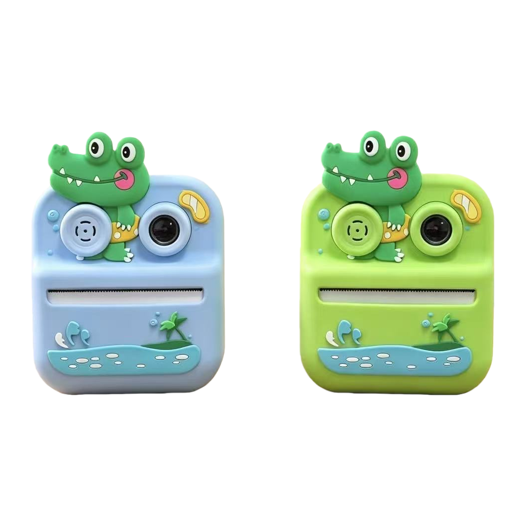 Blue and green crocodile-shaped children's printer Item Picture