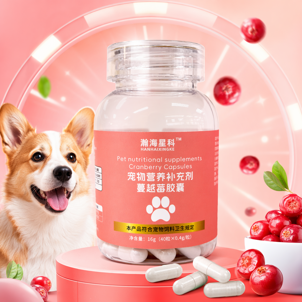 Hanhai Xingke Transparent Bottle Pet Nutritional Supplement Cranberry Capsules Specification image