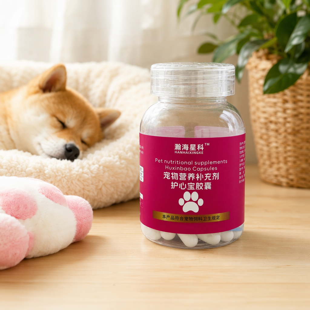 Hanhai Xingke Transparent Bottle Pet Nutritional Supplement Huxinbao Capsules details Picture