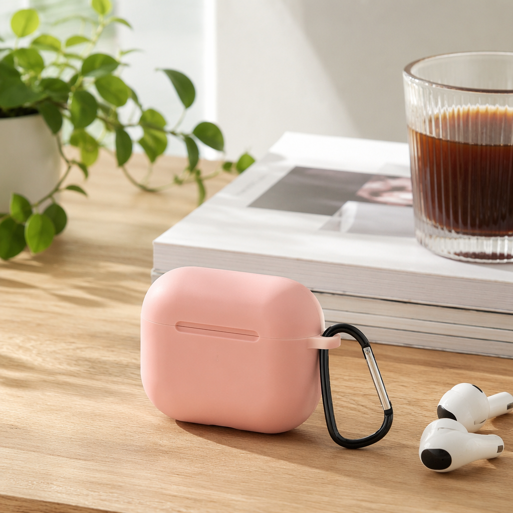 أما ربط أحزمة الأغلفة باللون AirPODS Pro3 فهو قابل للشحن اللاسلكي من أبل details Picture