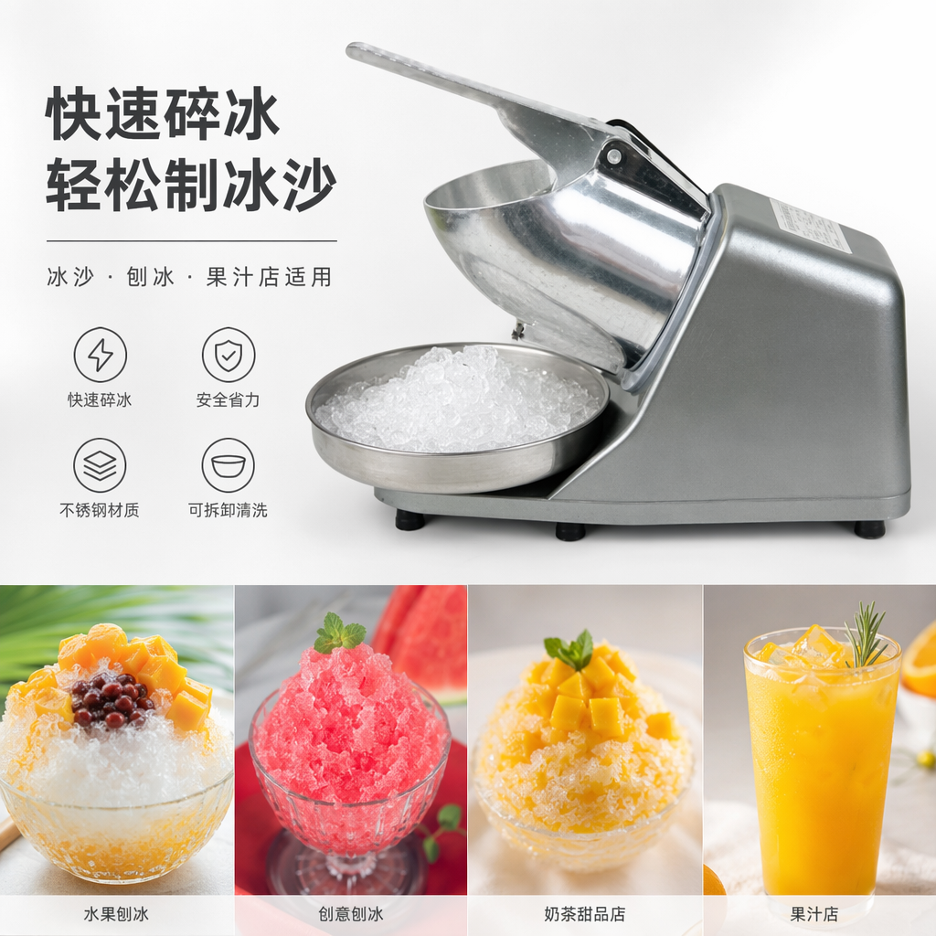 银色冰块机制冰机家用小型静音快速制冰机