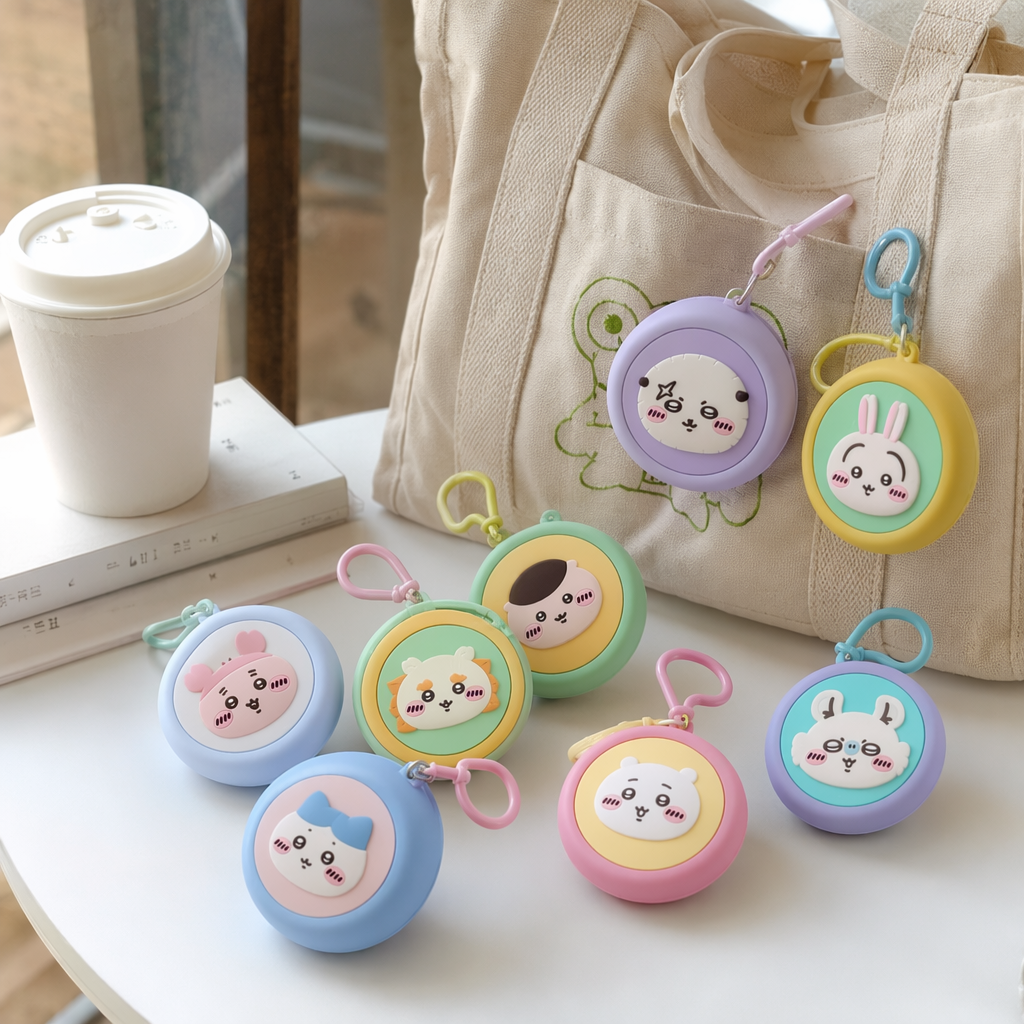Colorful cartoon pendants, cute and fun silicone coin purses, keychains, mobile phone chains and decorative accessories details Picture