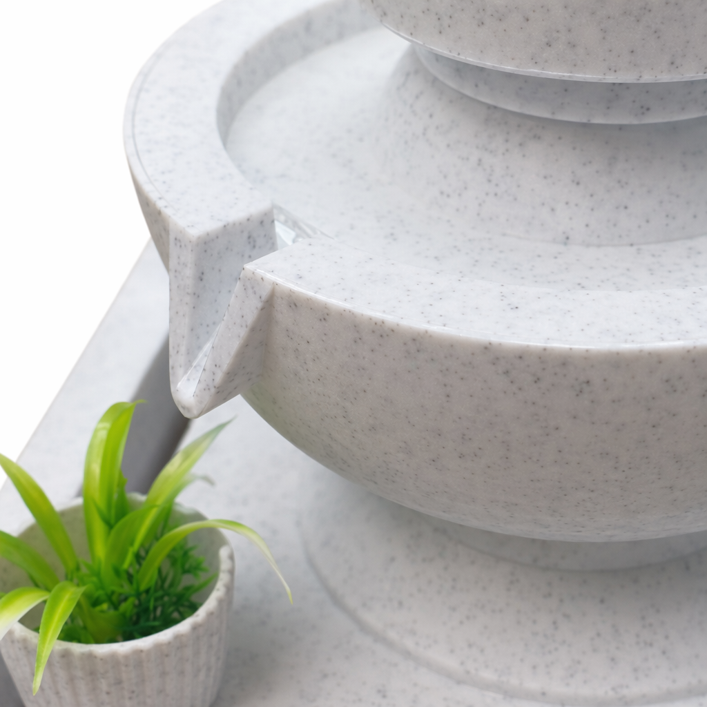 New desktop water flow decoration, office desktop fountain, indoor Zen-like wealth attraction, three-bowl water flow decoration water feature Application Scenario