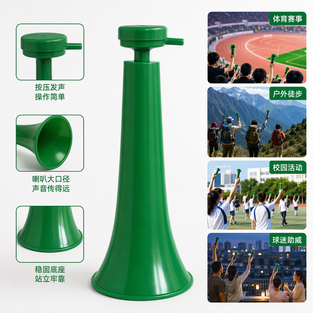 绿色喇叭音响设备家用便携式扩音器户外喊话器