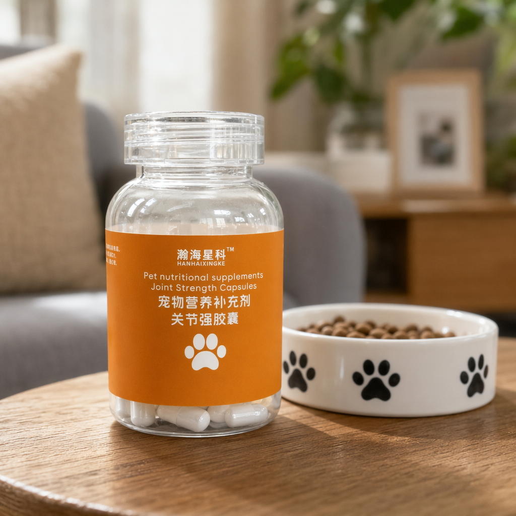 Hanhai Xingke Transparent Bottle Pet Nutritional Supplement Joint Strength Capsules details Picture
