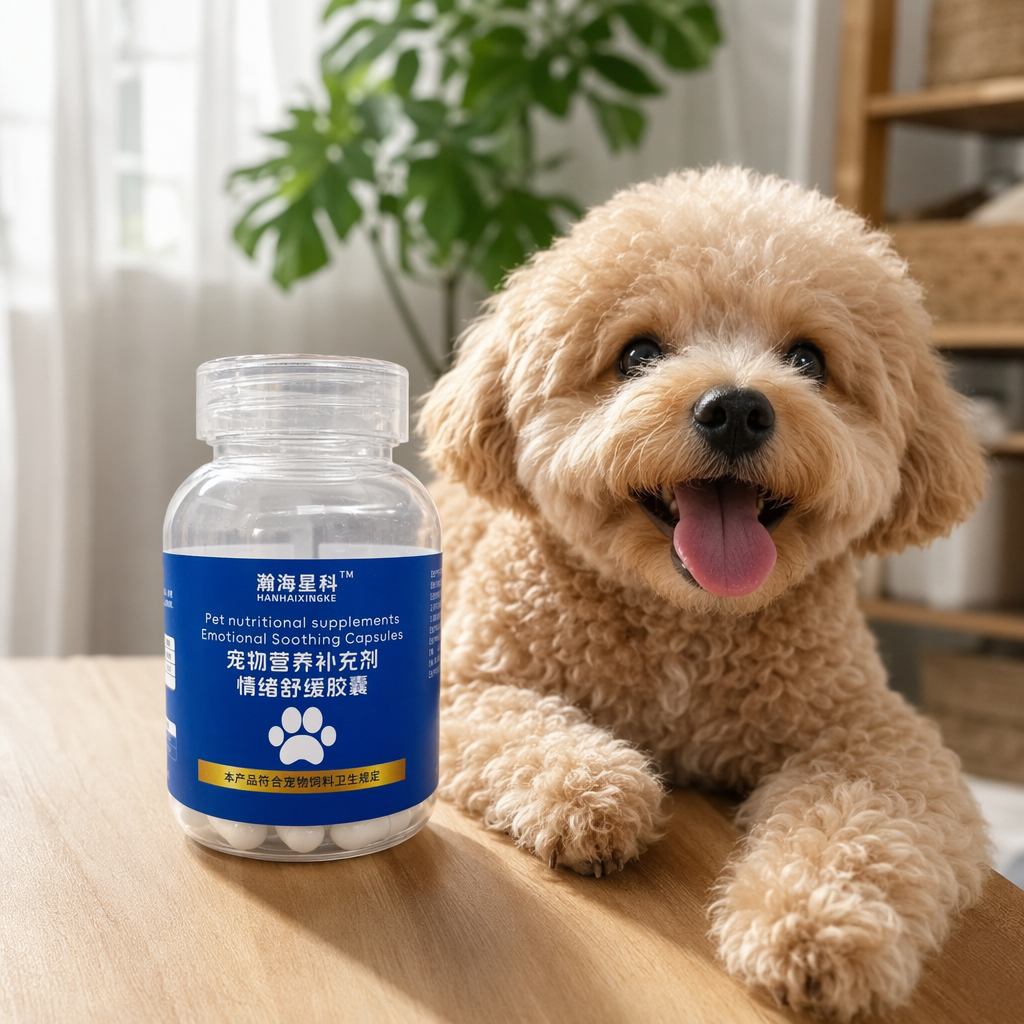 Hanhai Xingke Transparent Bottle Pet Emotional Relief Nutritional Supplement Capsules details Picture