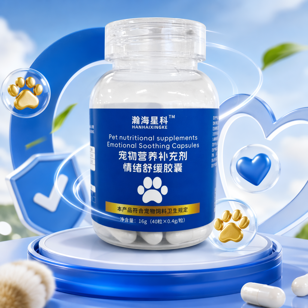 Hanhai Xingke Transparent Bottle Pet Emotional Relief Nutritional Supplement Capsules Specification image