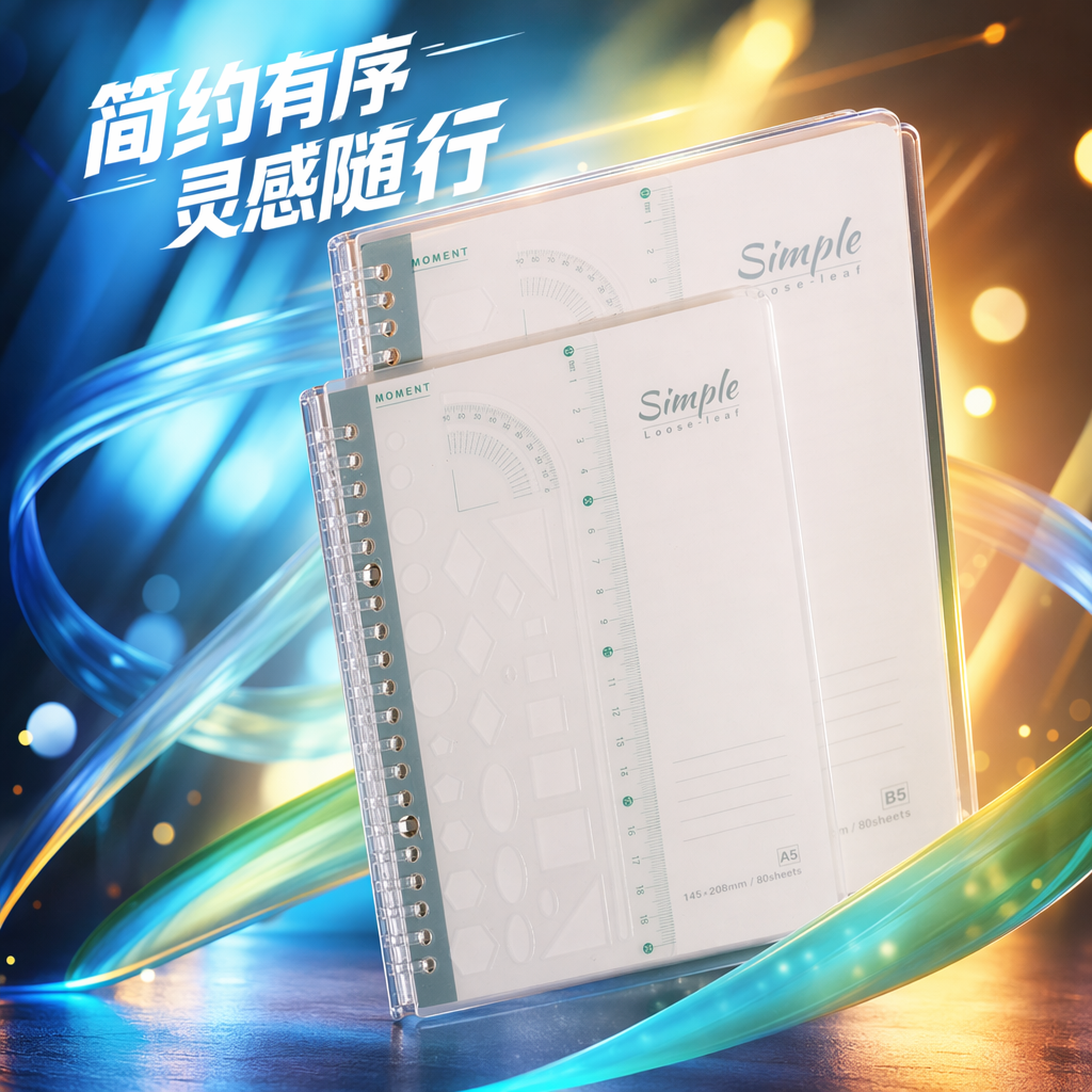 Green spiral-bound notebook A5 with thickened inner pages, simple and elegant for student office use Specification image