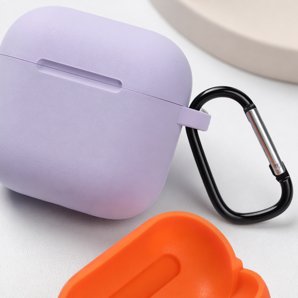 وتشحن الكهرباء لاسلكيا في قشرة السيليكا الملونة AirPODS Prop3 مع مقاومة فقدان الجسم Application Scenario