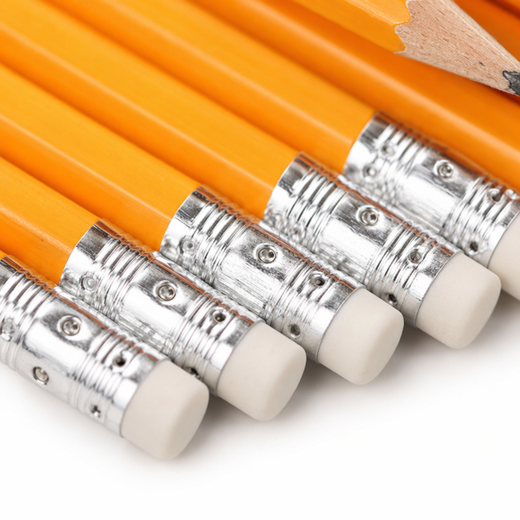 Orange wooden pencils for 2B drawing, special stationery for students' exams Application Scenario