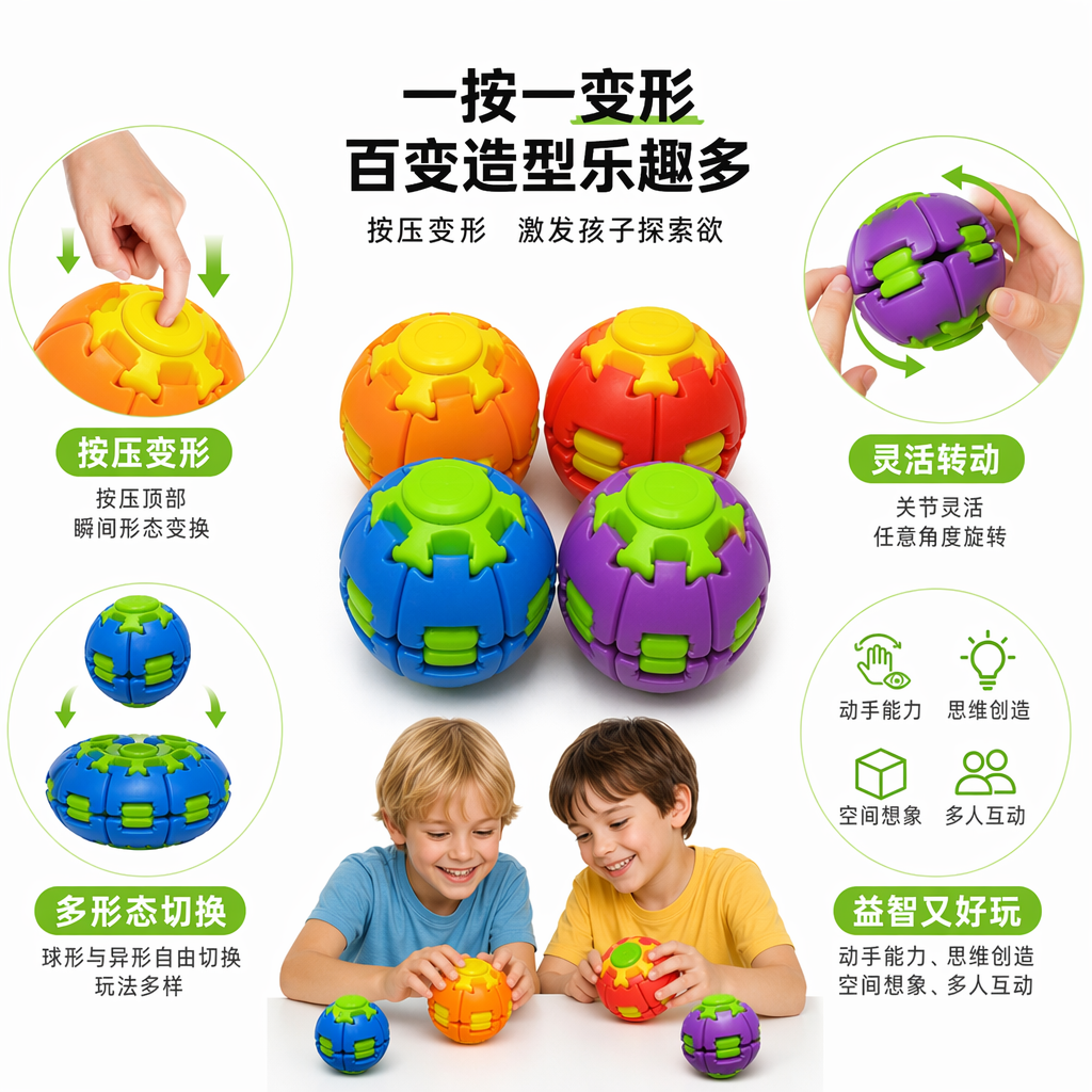 彩色按压旋转陀螺玩具解压益智儿童青少年趣味指尖玩具