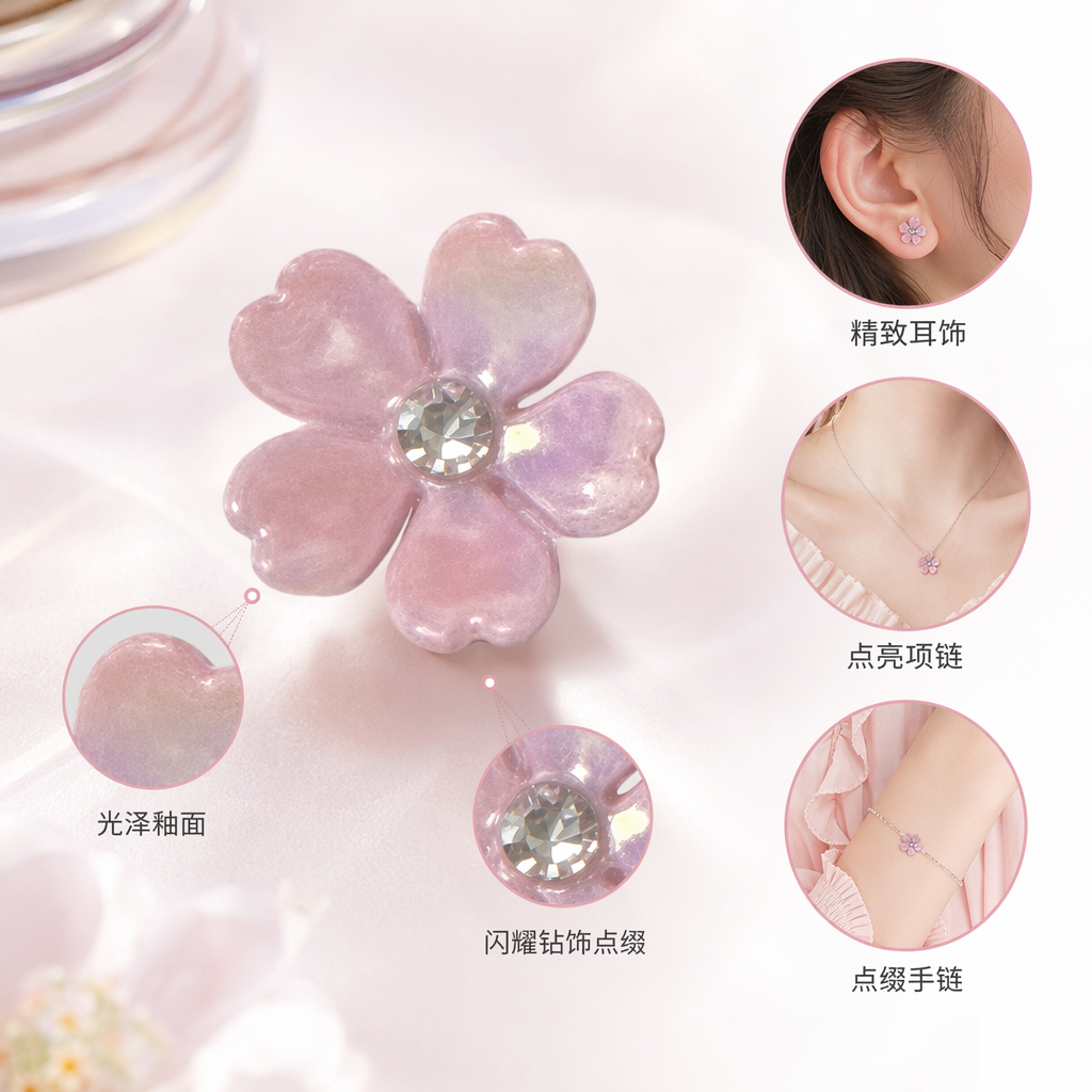 粉色五瓣花饰装饰品家居摆件创意礼品