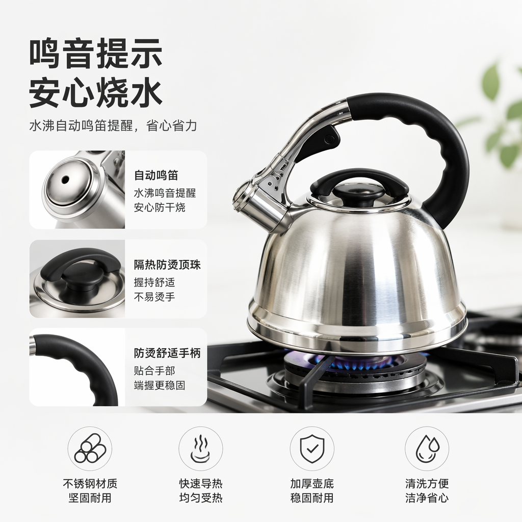 银色保温水壶 304不锈钢大容量便携户外运动水杯