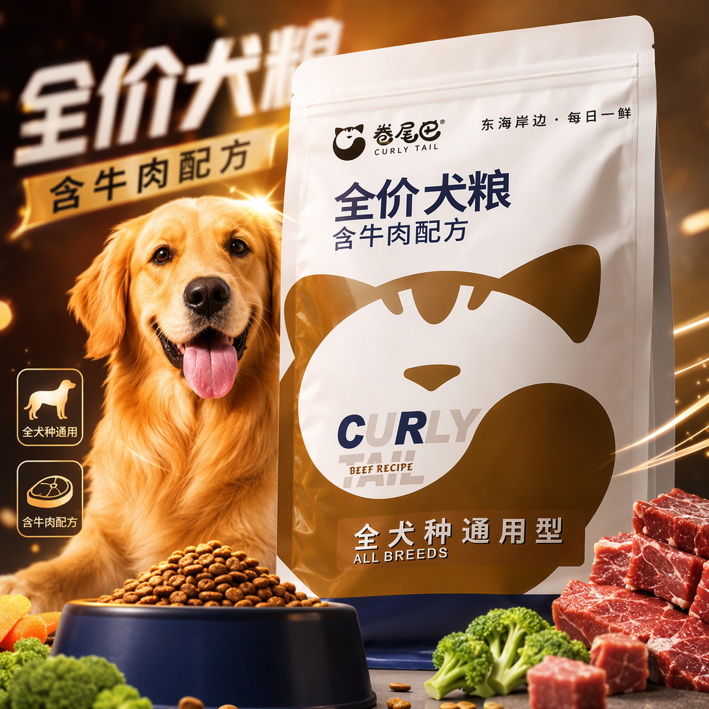Curly Tail full-price dog food beef formula 1.5kg per bag Specification image
